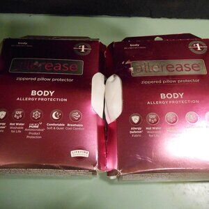 2 Allerease Body Zippered Pillow Protectors Both New in Package Body 20" x 52"